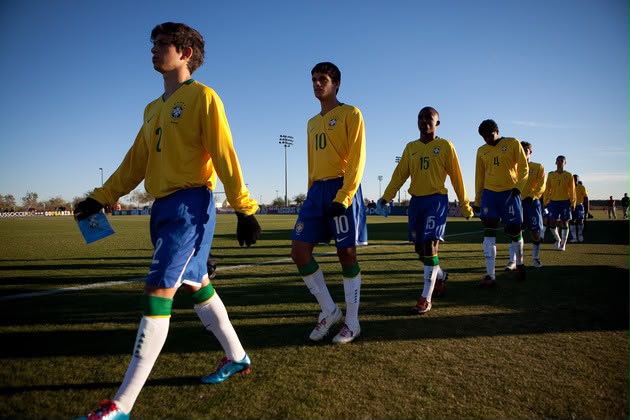 Seleção Brasileira de futebol de base em campo